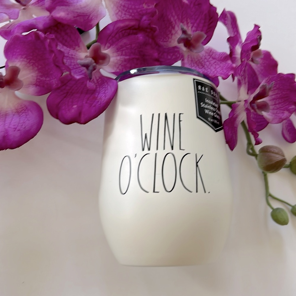 Rae Dunn Insulated Stainless Steel Wine Glass with lid - Picture 1 of 4